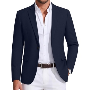 image:imageCOOFANDY Mens Sport Coat Casual Blazer One Button Business Suit Jacket  Regular Fit Sports Coat Lightweight Blazers Notch Lapel Solid Color Wedding Prom Party Dress Casual Daily BusinessDark Blue