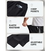 image:imageCOOFANDY Baggy Sweatpants Men Wide Leg Cotton Joggers for Men with Pockets  2 in 1 Design Ankle Drawcord Cotton Blend Wide Leg 3 Deep Pockets Drawstring Waist Y2K Loungewear Gym WorkoutBlack