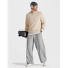 image:imageCOOFANDY Baggy Sweatpants Men Wide Leg Cotton Joggers for Men with Pockets  2 in 1 Design Ankle Drawcord Cotton Blend Wide Leg 3 Deep Pockets Drawstring Waist Y2K Loungewear Gym WorkoutAlight Gray