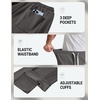 image:imageCOOFANDY Baggy Sweatpants Men Wide Leg Cotton Joggers for Men with Pockets  2 in 1 Design Ankle Drawcord Cotton Blend Wide Leg 3 Deep Pockets Drawstring Waist Y2K Loungewear Gym WorkoutDark Gray