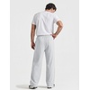 image:imageCOOFANDY Baggy Sweatpants Men Wide Leg Cotton Joggers for Men with Pockets  2 in 1 Design Ankle Drawcord Cotton Blend Wide Leg 3 Deep Pockets Drawstring Waist Y2K Loungewear Gym WorkoutWhite Heather