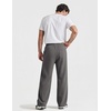 image:imageCOOFANDY Baggy Sweatpants Men Wide Leg Cotton Joggers for Men with Pockets  2 in 1 Design Ankle Drawcord Cotton Blend Wide Leg 3 Deep Pockets Drawstring Waist Y2K Loungewear Gym WorkoutDark Gray