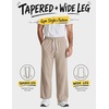 image:imageCOOFANDY Baggy Sweatpants Men Wide Leg Cotton Joggers for Men with Pockets  2 in 1 Design Ankle Drawcord Cotton Blend Wide Leg 3 Deep Pockets Drawstring Waist Y2K Loungewear Gym WorkoutKhaki