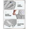 image:imageCOOFANDY Baggy Sweatpants Men Wide Leg Cotton Joggers for Men with Pockets  2 in 1 Design Ankle Drawcord Cotton Blend Wide Leg 3 Deep Pockets Drawstring Waist Y2K Loungewear Gym WorkoutAlight Gray