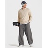 image:imageCOOFANDY Baggy Sweatpants Men Wide Leg Cotton Joggers for Men with Pockets  2 in 1 Design Ankle Drawcord Cotton Blend Wide Leg 3 Deep Pockets Drawstring Waist Y2K Loungewear Gym WorkoutDark Gray