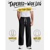 image:imageCOOFANDY Baggy Sweatpants Men Wide Leg Cotton Joggers for Men with Pockets  2 in 1 Design Ankle Drawcord Cotton Blend Wide Leg 3 Deep Pockets Drawstring Waist Y2K Loungewear Gym WorkoutBlack