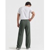 image:imageCOOFANDY Baggy Sweatpants Men Wide Leg Cotton Joggers for Men with Pockets  2 in 1 Design Ankle Drawcord Cotton Blend Wide Leg 3 Deep Pockets Drawstring Waist Y2K Loungewear Gym WorkoutDark Green