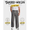 image:imageCOOFANDY Baggy Sweatpants Men Wide Leg Cotton Joggers for Men with Pockets  2 in 1 Design Ankle Drawcord Cotton Blend Wide Leg 3 Deep Pockets Drawstring Waist Y2K Loungewear Gym WorkoutDark Gray