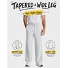 image:imageCOOFANDY Baggy Sweatpants Men Wide Leg Cotton Joggers for Men with Pockets  2 in 1 Design Ankle Drawcord Cotton Blend Wide Leg 3 Deep Pockets Drawstring Waist Y2K Loungewear Gym WorkoutWhite Heather