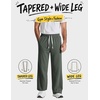 image:imageCOOFANDY Baggy Sweatpants Men Wide Leg Cotton Joggers for Men with Pockets  2 in 1 Design Ankle Drawcord Cotton Blend Wide Leg 3 Deep Pockets Drawstring Waist Y2K Loungewear Gym WorkoutDark Green