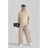 image:imageCOOFANDY Baggy Sweatpants Men Wide Leg Cotton Joggers for Men with Pockets  2 in 1 Design Ankle Drawcord Cotton Blend Wide Leg 3 Deep Pockets Drawstring Waist Y2K Loungewear Gym WorkoutKhaki