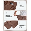 image:imageCOOFANDY Baggy Sweatpants Men Wide Leg Cotton Joggers for Men with Pockets  2 in 1 Design Ankle Drawcord Cotton Blend Wide Leg 3 Deep Pockets Drawstring Waist Y2K Loungewear Gym WorkoutBrown