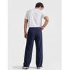 image:imageCOOFANDY Baggy Sweatpants Men Wide Leg Cotton Joggers for Men with Pockets  2 in 1 Design Ankle Drawcord Cotton Blend Wide Leg 3 Deep Pockets Drawstring Waist Y2K Loungewear Gym WorkoutNavy Blue