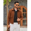 image:imageCOOFANDY Men Quarter Zip Pullover Sweatshirts Long Sleeve Mock Neck Sweater  14 Closure HalfOpening Quilted Texture Fleece Standup Collar Business Casual Golfing Thermal Ribbed CuffsBlack