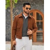 image:imageCOOFANDY Men Quarter Zip Pullover Sweatshirts Long Sleeve Mock Neck Sweater  14 Closure HalfOpening Quilted Texture Fleece Standup Collar Business Casual Golfing Thermal Ribbed CuffsDark Grey