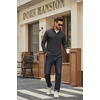 image:imageCOOFANDY Men Quarter Zip Pullover Sweatshirts Long Sleeve Mock Neck Sweater  14 Closure HalfOpening Quilted Texture Fleece Standup Collar Business Casual Golfing Thermal Ribbed CuffsGrey