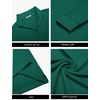 image:imageCOOFANDY Men Quarter Zip Pullover Sweatshirts Long Sleeve Mock Neck Sweater  14 Closure HalfOpening Quilted Texture Fleece Standup Collar Business Casual Golfing Thermal Ribbed CuffsForest Green