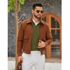 image:imageCOOFANDY Men Quarter Zip Pullover Sweatshirts Long Sleeve Mock Neck Sweater  14 Closure HalfOpening Quilted Texture Fleece Standup Collar Business Casual Golfing Thermal Ribbed CuffsArmy Green