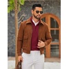 image:imageCOOFANDY Men Quarter Zip Pullover Sweatshirts Long Sleeve Mock Neck Sweater  14 Closure HalfOpening Quilted Texture Fleece Standup Collar Business Casual Golfing Thermal Ribbed CuffsWine Red