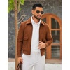image:imageCOOFANDY Men Quarter Zip Pullover Sweatshirts Long Sleeve Mock Neck Sweater  14 Closure HalfOpening Quilted Texture Fleece Standup Collar Business Casual Golfing Thermal Ribbed CuffsWhite
