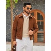 image:imageCOOFANDY Men Quarter Zip Pullover Sweatshirts Long Sleeve Mock Neck Sweater  14 Closure HalfOpening Quilted Texture Fleece Standup Collar Business Casual Golfing Thermal Ribbed CuffsLight Khaki
