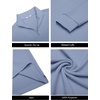 image:imageCOOFANDY Men Quarter Zip Pullover Sweatshirts Long Sleeve Mock Neck Sweater  14 Closure HalfOpening Quilted Texture Fleece Standup Collar Business Casual Golfing Thermal Ribbed CuffsSky Blue