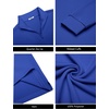 image:imageCOOFANDY Men Quarter Zip Pullover Sweatshirts Long Sleeve Mock Neck Sweater  14 Closure HalfOpening Quilted Texture Fleece Standup Collar Business Casual Golfing Thermal Ribbed CuffsDeep Blue