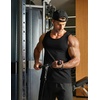 image:imageCOOFANDY Mens Cotton Tank Tops Workout Summer Sleeveless Muscle Gym Shirts Athletic Beach Tee Shirt PackBlack