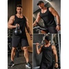 image:imageCOOFANDY Mens Cotton Tank Tops Workout Summer Sleeveless Muscle Gym Shirts Athletic Beach Tee Shirt PackBlack