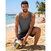 image:imageCOOFANDY Mens Cotton Tank Tops Workout Summer Sleeveless Muscle Gym Shirts Athletic Beach Tee Shirt PackBlackdark Grey