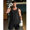 image:imageCOOFANDY Mens Cotton Tank Tops Workout Summer Sleeveless Muscle Gym Shirts Athletic Beach Tee Shirt PackBlackred