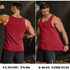 image:imageCOOFANDY Mens Cotton Tank Tops Workout Summer Sleeveless Muscle Gym Shirts Athletic Beach Tee Shirt PackBlackred
