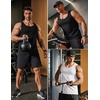 image:imageCOOFANDY Mens Cotton Tank Tops Workout Summer Sleeveless Muscle Gym Shirts Athletic Beach Tee Shirt PackBlackwhite