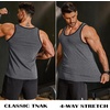 image:imageCOOFANDY Mens Cotton Tank Tops Workout Summer Sleeveless Muscle Gym Shirts Athletic Beach Tee Shirt PackGrey Black