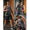 image:imageCOOFANDY Mens Cotton Tank Tops Workout Summer Sleeveless Muscle Gym Shirts Athletic Beach Tee Shirt PackGrey Black