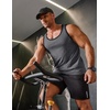 image:imageCOOFANDY Mens Cotton Tank Tops Workout Summer Sleeveless Muscle Gym Shirts Athletic Beach Tee Shirt PackGrey Black