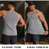image:imageCOOFANDY Mens Cotton Tank Tops Workout Summer Sleeveless Muscle Gym Shirts Athletic Beach Tee Shirt PackLight Grey