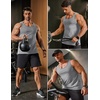 image:imageCOOFANDY Mens Cotton Tank Tops Workout Summer Sleeveless Muscle Gym Shirts Athletic Beach Tee Shirt PackLight Grey