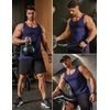 image:imageCOOFANDY Mens Cotton Tank Tops Workout Summer Sleeveless Muscle Gym Shirts Athletic Beach Tee Shirt PackNavy Blue