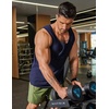 image:imageCOOFANDY Mens Cotton Tank Tops Workout Summer Sleeveless Muscle Gym Shirts Athletic Beach Tee Shirt PackNavy Blue