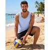 image:imageCOOFANDY Mens Cotton Tank Tops Workout Summer Sleeveless Muscle Gym Shirts Athletic Beach Tee Shirt PackNavy Bluelgiht Blue