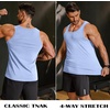 image:imageCOOFANDY Mens Cotton Tank Tops Workout Summer Sleeveless Muscle Gym Shirts Athletic Beach Tee Shirt PackNavy Bluelgiht Blue
