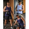 image:imageCOOFANDY Mens Cotton Tank Tops Workout Summer Sleeveless Muscle Gym Shirts Athletic Beach Tee Shirt PackNavy Bluelgiht Blue
