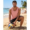 image:imageCOOFANDY Mens Cotton Tank Tops Workout Summer Sleeveless Muscle Gym Shirts Athletic Beach Tee Shirt PackPink