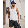 image:imageCOOFANDY Mens Cotton Tank Tops Workout Summer Sleeveless Muscle Gym Shirts Athletic Beach Tee Shirt PackWhite