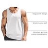 image:imageCOOFANDY Mens Cotton Tank Tops Workout Summer Sleeveless Muscle Gym Shirts Athletic Beach Tee Shirt PackWhite