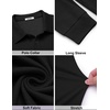 image:imageCOOFANDY Mens Knit Polo Shirt Long Sleeve Polo Sweaters Casual Golf Shirts  long sleeve knit shirtsknitted polo shirtsfleece shirtAblack