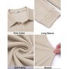 image:imageCOOFANDY Mens Knit Polo Shirt Long Sleeve Polo Sweaters Casual Golf Shirts  long sleeve knit shirtsknitted polo shirtsfleece shirtBeige