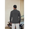 image:imageCOOFANDY Mens Knit Polo Shirt Long Sleeve Polo Sweaters Casual Golf Shirts  long sleeve knit shirtsknitted polo shirtsfleece shirtDark Grey