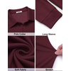 image:imageCOOFANDY Mens Knit Polo Shirt Long Sleeve Polo Sweaters Casual Golf Shirts  long sleeve knit shirtsknitted polo shirtsfleece shirtDark Red
